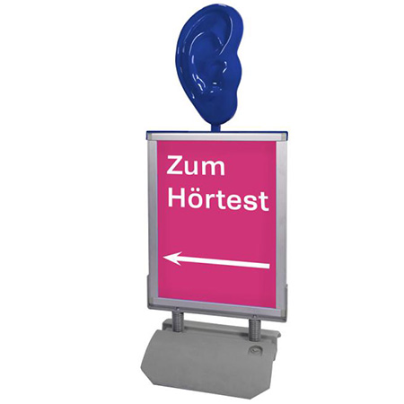 Komplettset Passantenstopper A1 mit Doppelohr klein